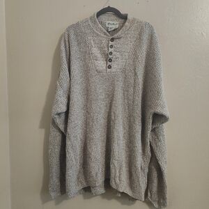 Men's Big and Tall Eddie Bauer tan color sweater.  Size XXL